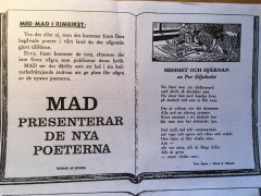 Min förste lärare på Historicum, Kurt Ågren, skrev också i Svenska Mad.